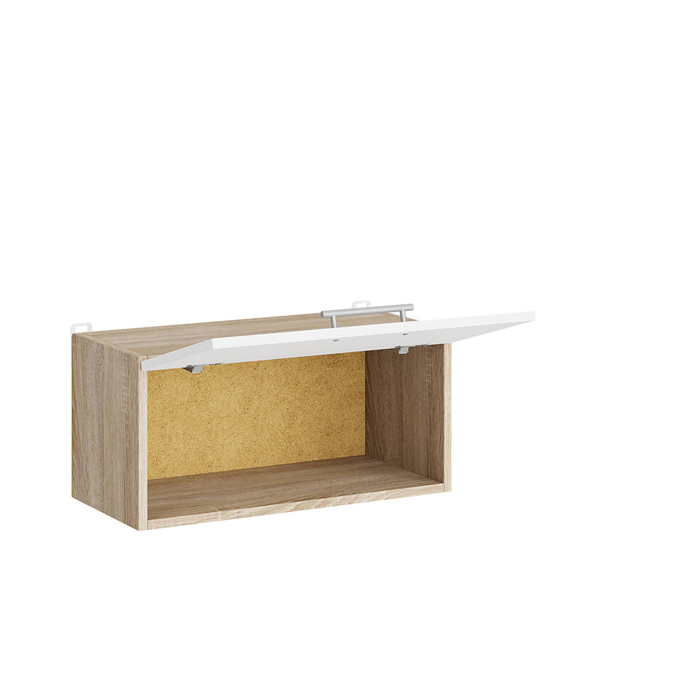 Кухонный модуль под вытяжку Эверест Эко 600 дуб сонома/нимфея альба (белый) 60х30х28 см (DTM-071010) Львов - изображение 2