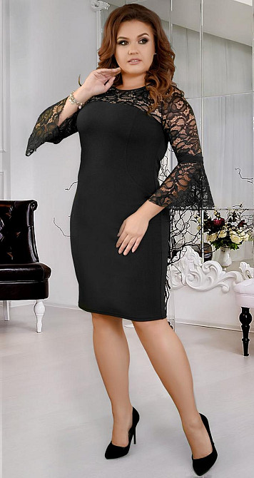 Гарне плаття великого розміру з гіпюром (54) Київ - фото 3