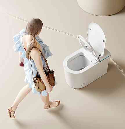 Розумний смарт унітаз GYE G6 з автоматичним відкриттям, підігрівом сидіння, нічним підсвічуванням та УФ-стерилізацією (568343106) Київ