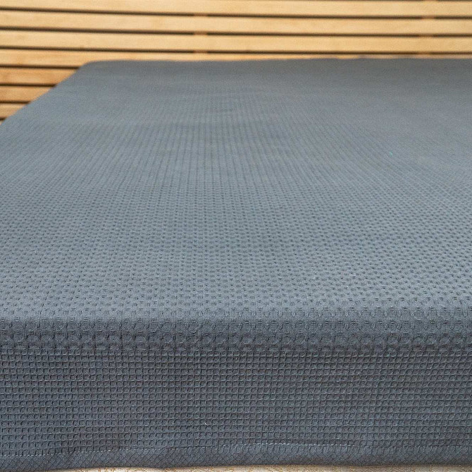 Простирадло-покривало вафельне GM TEXTILE 200х220см 220г/м2 (Сірий) Суми - фото 7