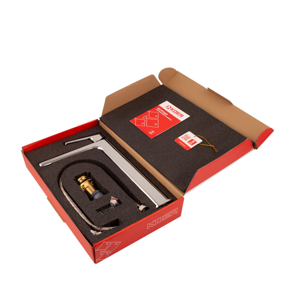 Высокий смеситель для умывальника Koer KB-11031-01 (KR5433) Харьков - изображение 8