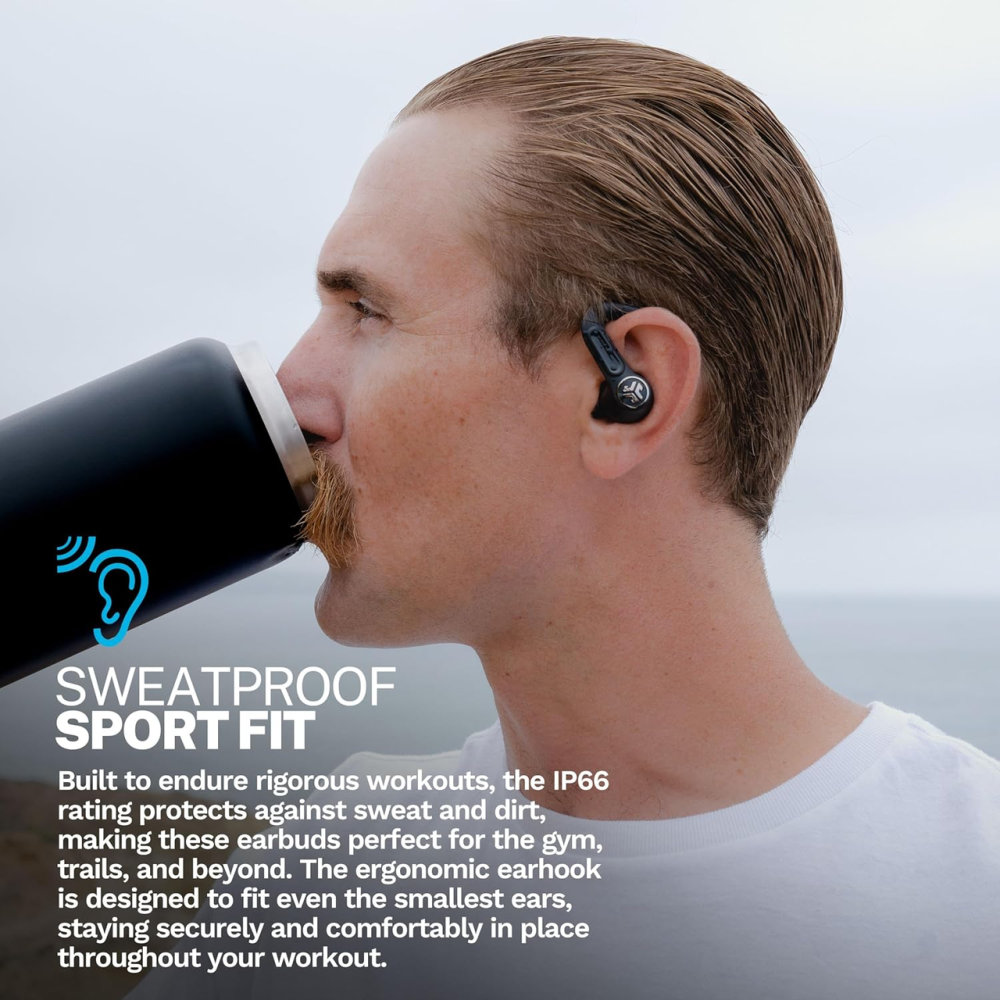 Беспроводные наушники JLab Epic Sport ANC 3 TWS, ANC, 68+ ч, LDAC, Bluetooth Multipoint, IP66, Black Киев - изображение 7