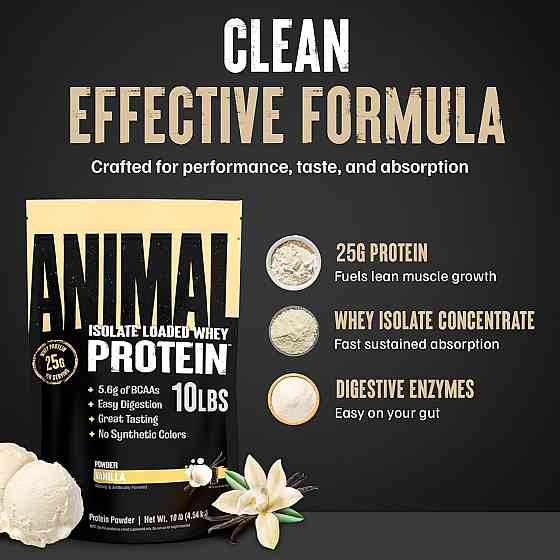 Протеїн Universal Nutrition Animal Whey 4500 г, Vanilla Луцьк