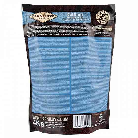 Сухий корм Carnilove Cat Sensitive & Long Hair для котів з чутливим травленням, лосось, 400 г Вінниця