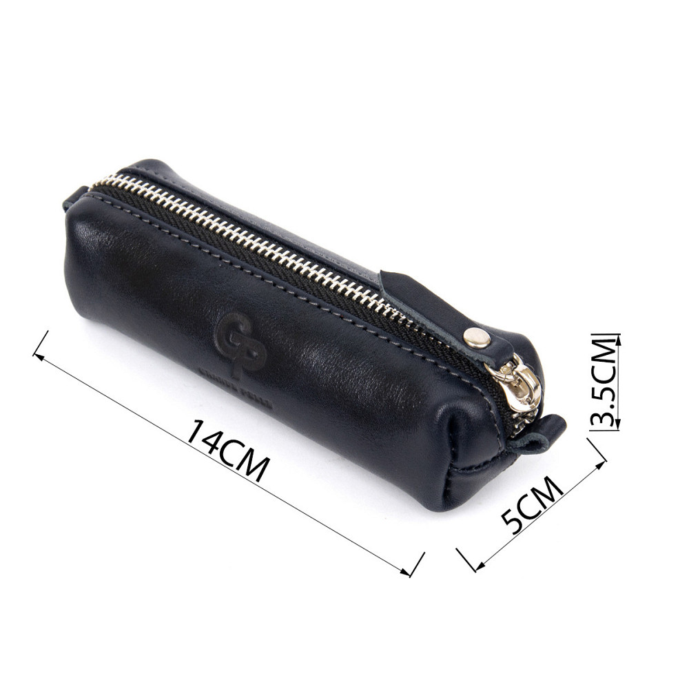 Шкіряна практична ключниця GRANDE PELLE 11340 Темно-синій Київ - фото 3