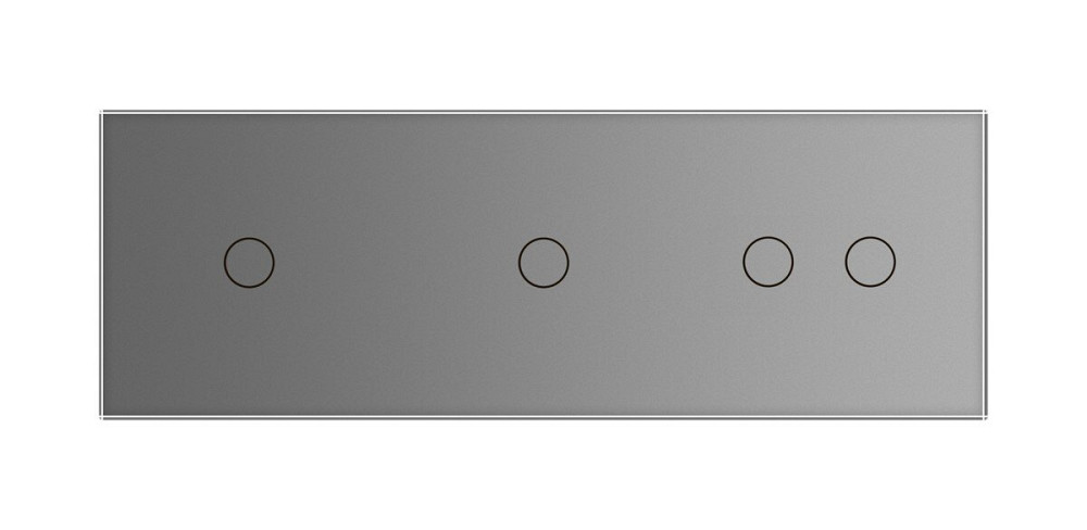Розумний сенсорний ZigBee вимикач 4 сенсора (1-1-2) Livolo сірий скло (VL-C701Z/C701Z/C702Z-15) Коломыя - изображение 4