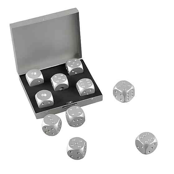 Гральні кістки для покеру RESTEQ. Портативні. Алюмінієвий сплав. У наборі 5 гральних кісток Київ