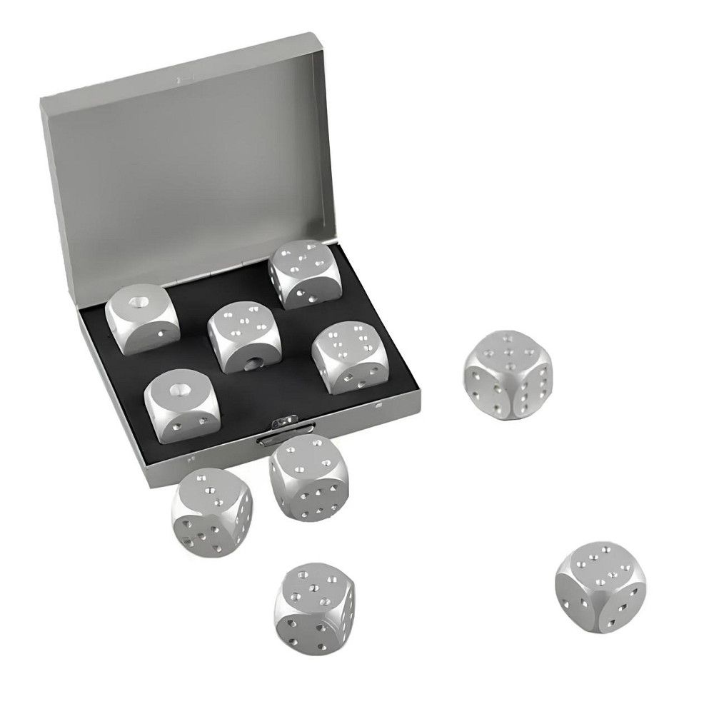 Гральні кістки для покеру RESTEQ. Портативні. Алюмінієвий сплав. У наборі 5 гральних кісток Київ - фото 6