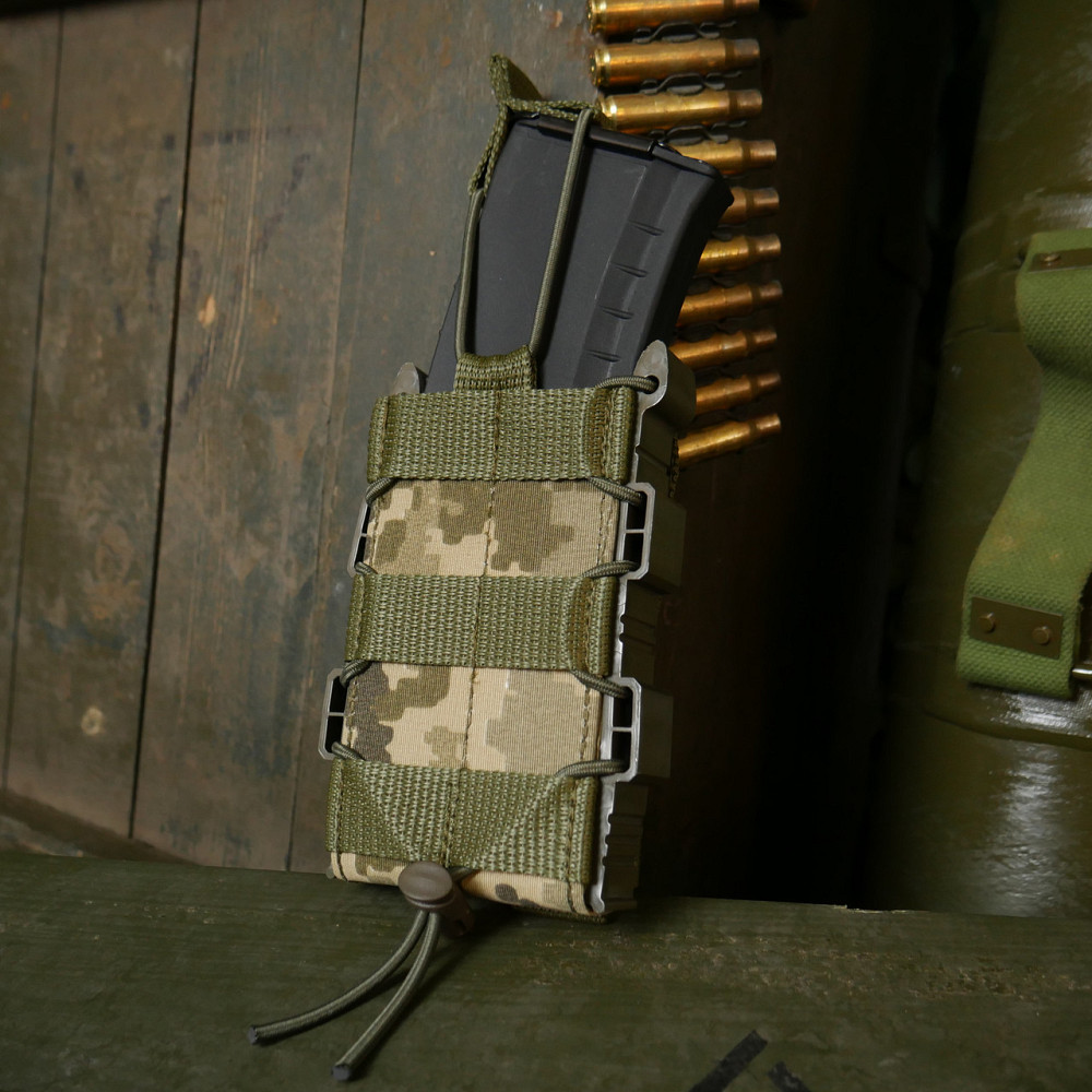 Підсумок под 1 магазин Kiborg М-1 (піксель) Відкритий одинарний підсумок для магазину, жорсткий підсумок Київ - фото 7