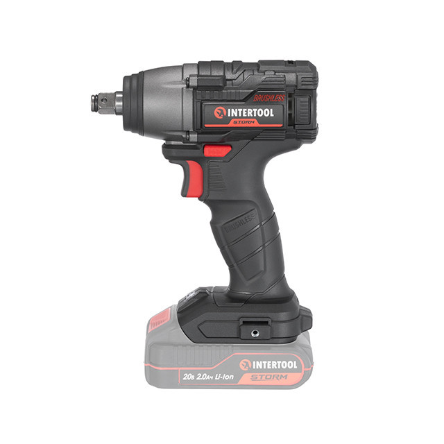 Гайковерт акумуляторний INTERTOOL WT-9364, 20 В, 300 Nm, 2500 об/хв, 3000 уд/хв, 1/2", без ЗП та АКБ - потужний гайковерт Львів - фото 10