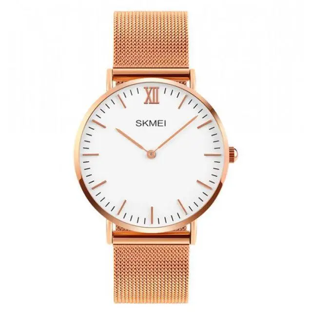 Кварцовий чоловічий годинник Skmei 1181 Large Золотистий Київ - фото 1