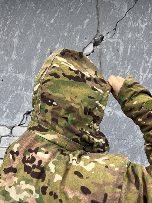 Куртка парку мультикам чоловіча з капюшоном липучки для шевронів. Одеса - фото 7