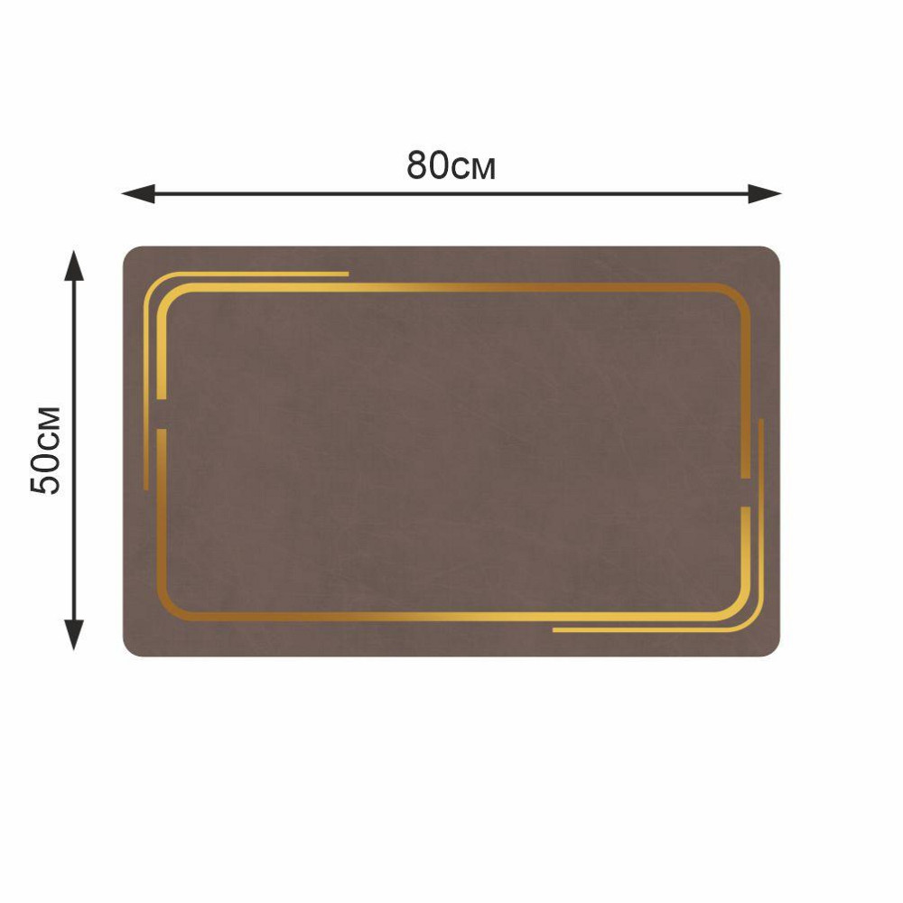 Суперпоглинаючий Діатомітовий Килимок Aquarius для ванної 50 х 80 см Коричневий Мармур Буча - фото 2
