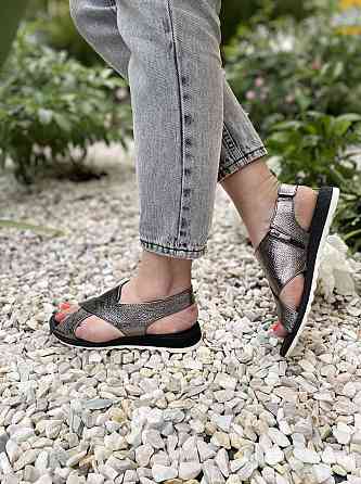 VIKTTORIO БосонІжки жіночі VIKTTORIO Лена графіт (літо, шкіра натуральна) (3681) 37р.38р. Коломыя