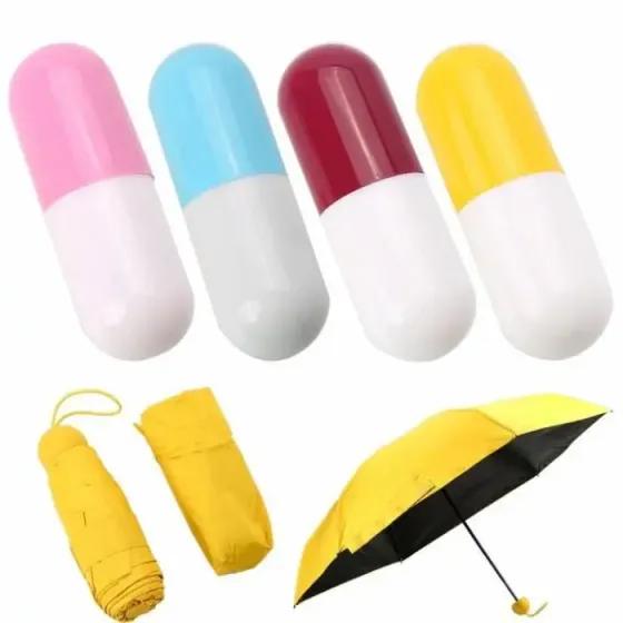 Зонтик-капсула, Карманный женский мини-зонт в капсуле, Капсульный зонтик, Мини зонтик складной Коломыя