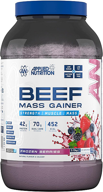 Гейнер Applied Nutrition Beef Mass Gainer 3130 г, FROZEN BERRIES Луцк - изображение 1