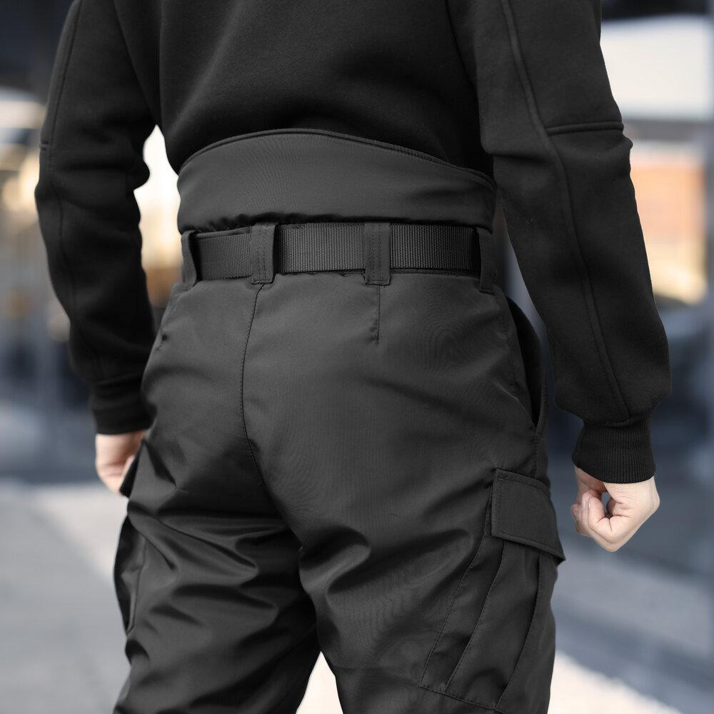 Мужские ватные зимние штаны Pobedov Fight. Черные зимние мужские зимние брюки Киев - изображение 4