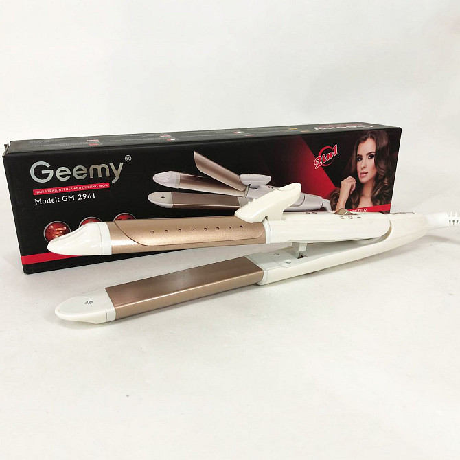 Выпрямитель утюжок для волос коротких GEMEI GM-2961, Профессиональный утюжок, Плойка выравниватель NA-30 Львов - изображение 2