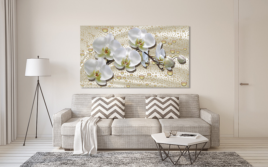 Картина холст в гостиную / спальню   Орхідея  MLP_325 50x100 см Киев - изображение 2