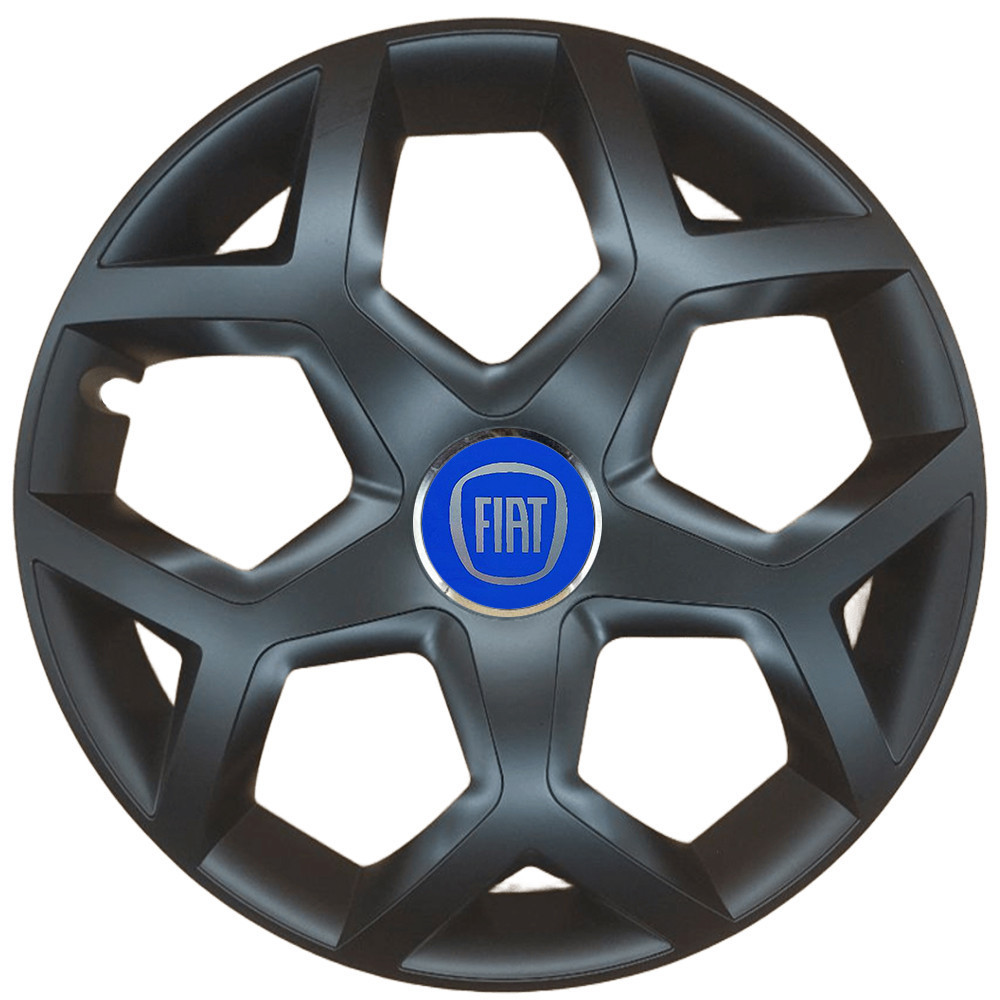 Автомобільні модельні ковпаки R16 SJS Fiat (синій) 435 4шт, чорні Вінниця - фото 1