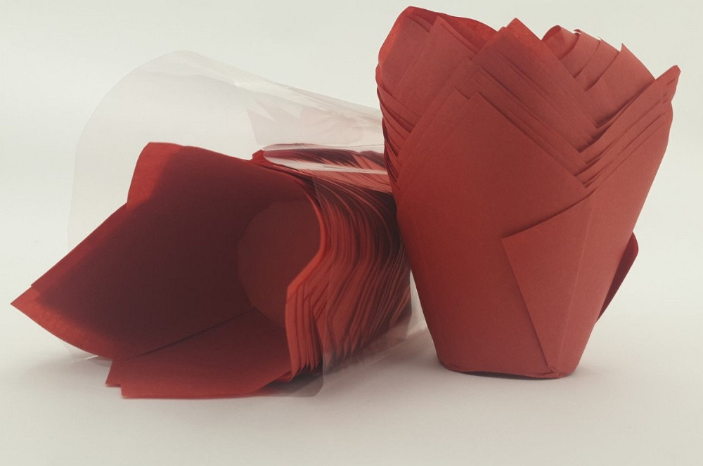 Тартолетка для кексів"Тюльпан Червоний" (50*65/90) (100шт)/ТЛ-160/ (1 уп.) Харків - фото 3