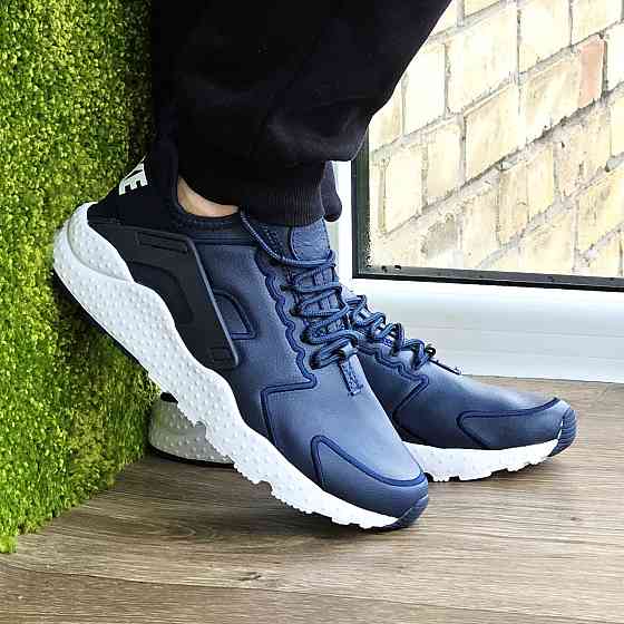 Чоловічі Сині Кросівки Nike Huarache Шкіряні Найк (розміри: 41,42,43,44,45) Відео Огляд Дніпро