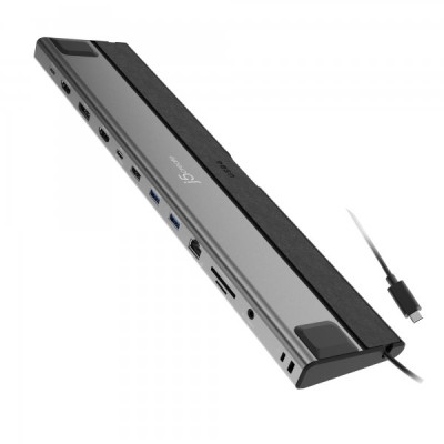 Порт-репликатор J5create Dock-Station USB-C 12-in-1 (HDMI/DP/PD/USB-A/USB-C/LAN/картридер/audio) (JCD554-N) Винница - изображение 1
