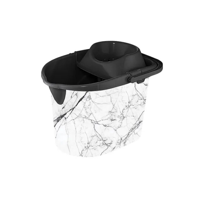 Відро МОП з віджимом 13л Білий мармур "ELIF" Харків - фото 1