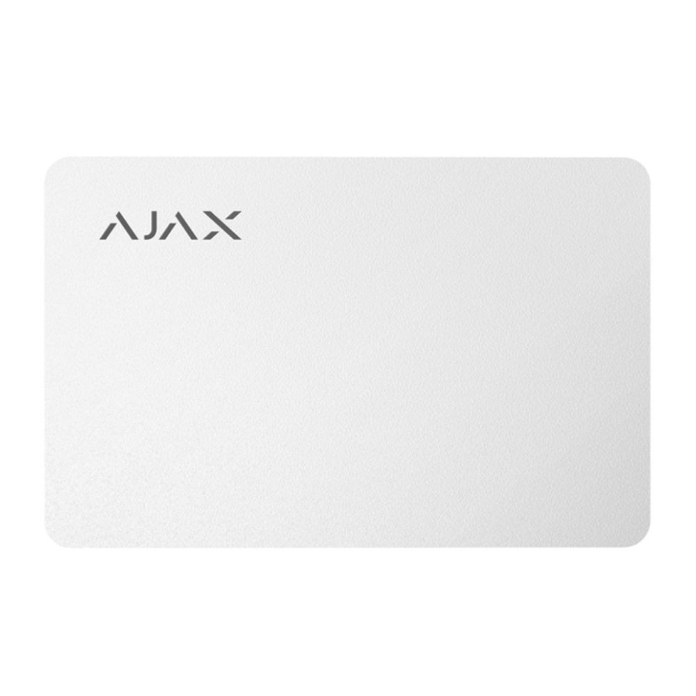 Захищена безконтактна картка Ajax Pass white (комплект 3 шт.) для клавіатури KeyPad Plus Киев - изображение 1