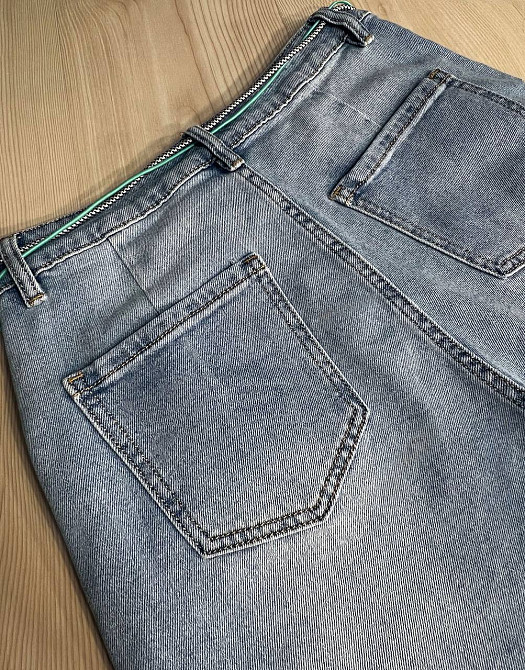 Шорты женские джинсовые LDM 0223 бермуды с поясом-шнурком голубые, голубой, 33, 33, 90 см, 124 см Киев - изображение 19