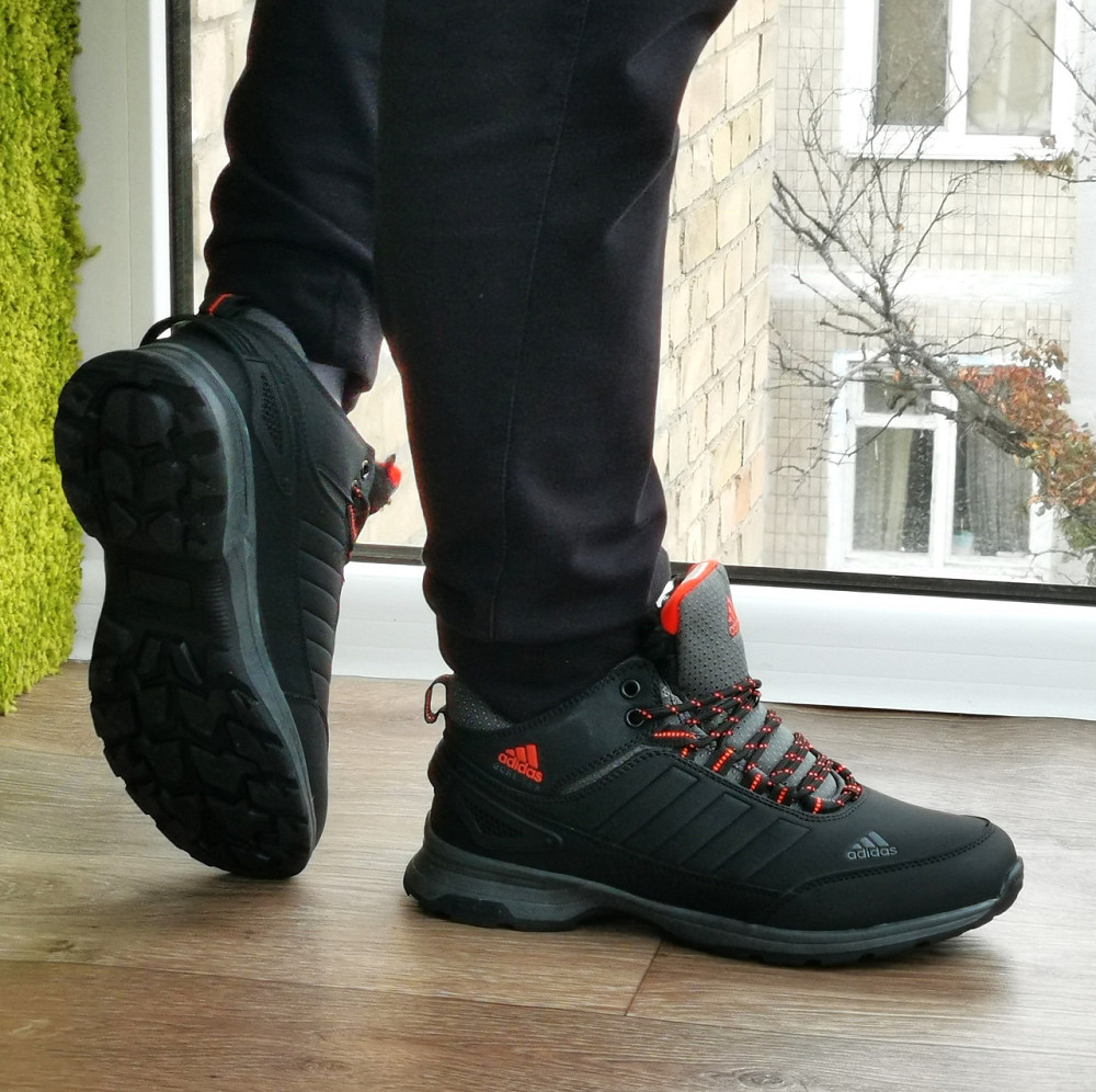 Зимові Кросівки Adidas GORE-TEX Чоловічі Чорні з МЕХОМ Черевики Адідас (розміри: 42,43) ВідеоОбзор Дніпро - фото 3