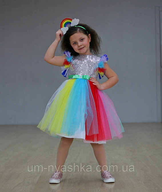 Платье Радуги, Единорожки |  Разноцветное нарядное платье Кривой Рог - изображение 1