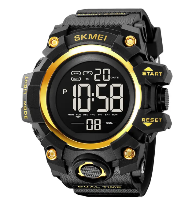 Годинники чоловічі спортивні Skmei 2140 hamlet (Чорний з золотистим) Вінниця - фото 1