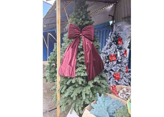 Бант декоративний новорічний бордовий Київ