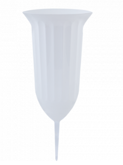 Вазон Флора зі штирем 16см білий Алеана Житомир