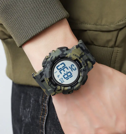 Чоловічий наручний спортивний годинник Skmei 2081 Камуфляж з білим Вінниця