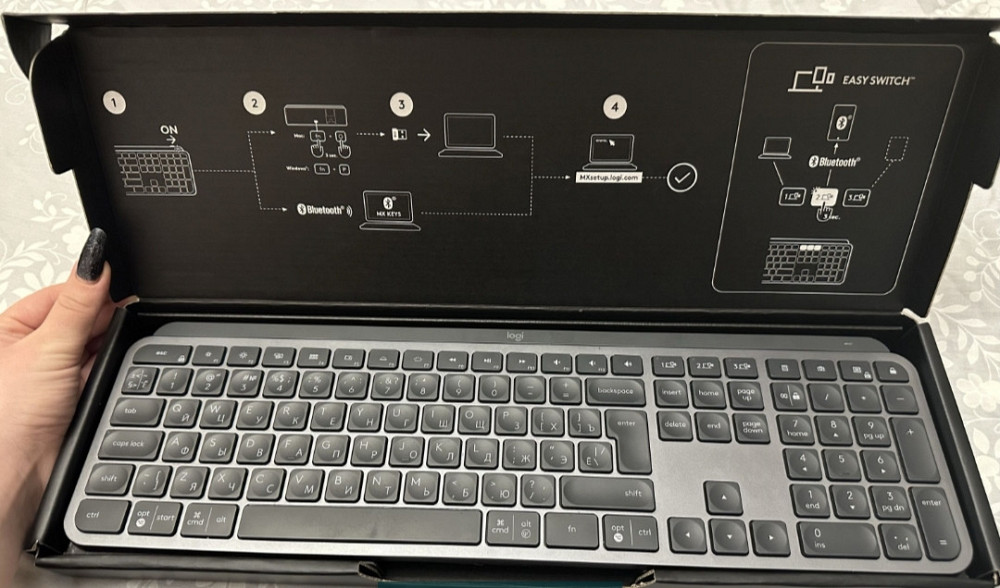 Клавіатура бездротова Logitech MX Keys S Wireless Graphite. Харків - фото 3