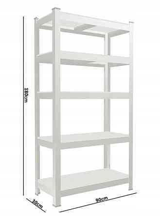 Стелаж металевий 180x90x30  5 полиць (сірий) Київ