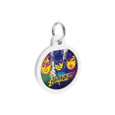 Адресник для животных WAUDOG Smart ID с QR паспортом "Лига Справедливости" круг 25 мм (укр) (0625-1015uk) Винница