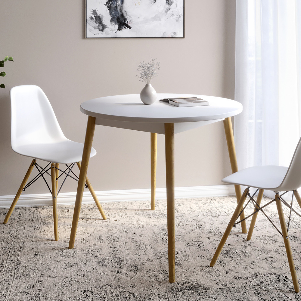 Обеденный стол круглый LION Маями-1 деревянные ножки Нимфея Альба (белый) (LION-041002) Днепр - изображение 9