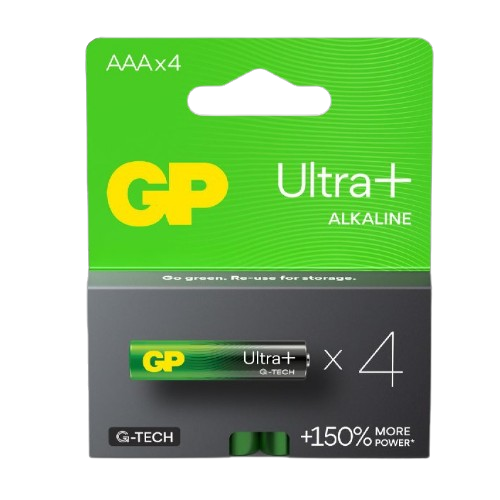 Батарейка лужна AAA/LR03 (бл-4шт) GP Ultra Plus Житомир - изображение 1