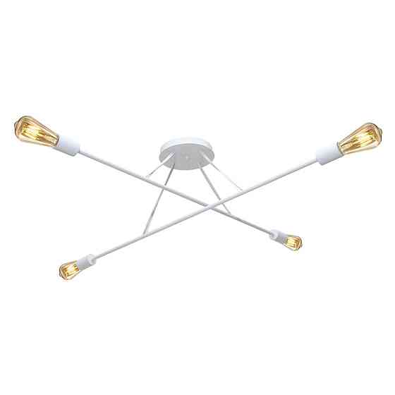 Люстра подвесная MSK Electric Asket под четыре лампы Е27 NL 10320-4 WH белая Одесса