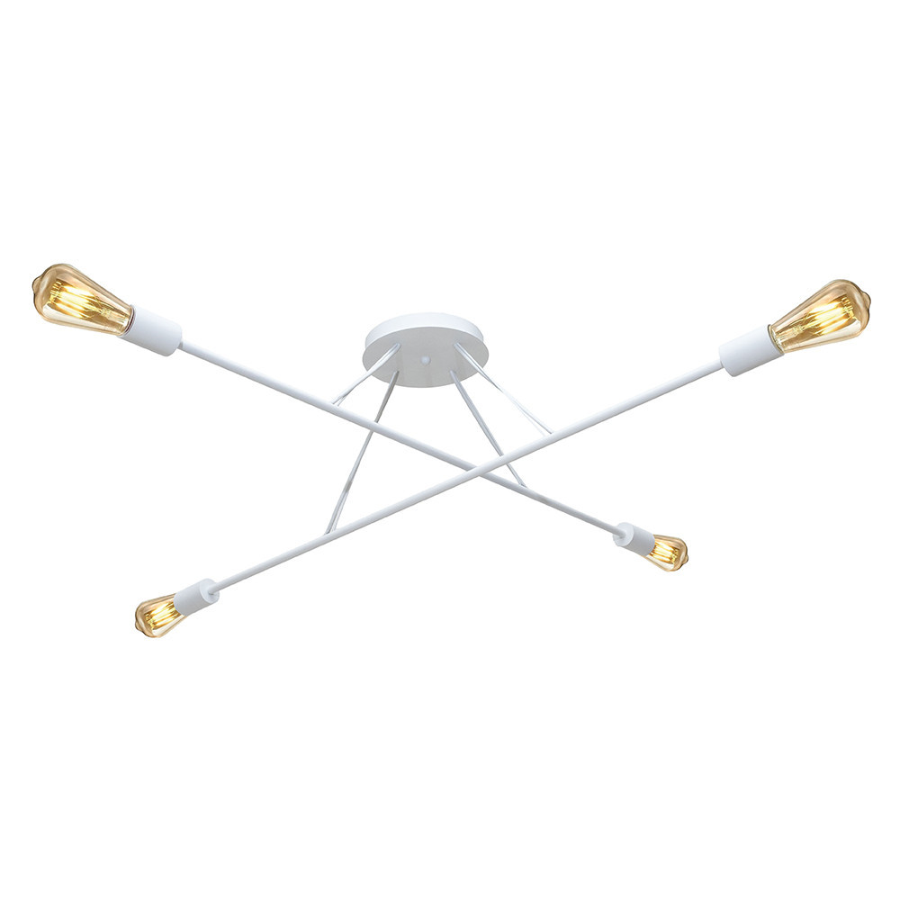 Люстра подвесная MSK Electric Asket под четыре лампы Е27 NL 10320-4 WH белая Одесса - изображение 3