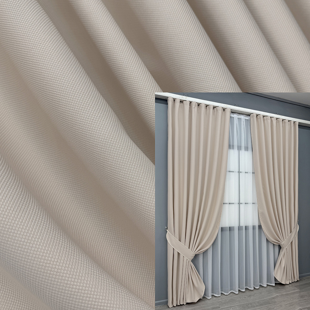Комплект готовых штор VR-Textil Рогожка TERRA LUXE № 2067ш Таш 200х270 см 2 шт (32-464) Киев - изображение 1