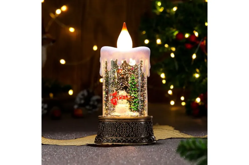 Новогодняя декоративная музыкальная свеча (SH2826) Коломия - фото 2