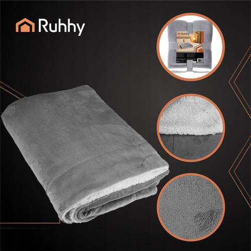 Двустороннее одеяло теплое 200х150 см Ruhhy (26292) Тёмно-серое Нововолынск - изображение 3