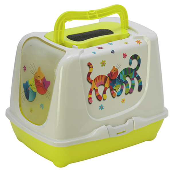 Moderna Trendy Cat Friends Forever МОДЕРНА ДРУЗЬЯ НАВЕКИ закрытый туалет для котов c угольным фильтром и совком, лимонный Киев - изображение 1