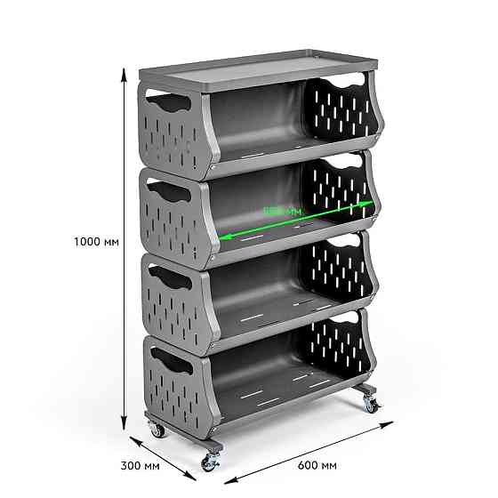 Стеллаж универсальный для хранения четырехъярусный 60х30х77см SW-00002260 Днепр