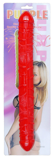 Двойной фаллоимитатор Boss Series: Flexible Double Dong Red, BS6700090 Sex Aura Киев - изображение 7