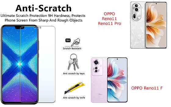 Захисне скло NeoGlass для OPPO Reno11, Reno11 F, Reno11 Pro – надпрозоре та стійке Київ